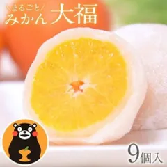 みかん 大福 【送料無料】まるごと 9個 熊本県産みかん使用 お菓子 和菓子 7-14営業日以内に出荷予定(土日祝日除く) もちもち大福 美味しい 敬老 の日 秋 フルーツ大福 お歳暮 ギフト 送料無料 お中元のサムネイル