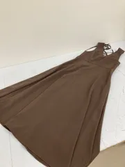 送料無料★LILLIAN CARAT★ロングスカートワンピース　ノースリーブワンピース★ブラウン　茶色★サイズ1 #80119sgg