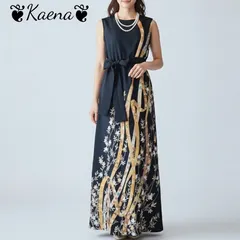 ❦Kaena❦　着物リメイク　ワンピース　ロング　ドレス　マキシ　Aライン　黒留袖　ベルト紐　後ろボタン　正絹　結婚式　パーティー　お呼ばれ　卒業式　入学式　ステージ衣装　オケージョンドレス　ブラック　フォーマル　黒　結婚式ドレス　金彩