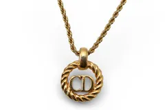 クリスチャンディオール ネックレス ヴィンテージ Christian Dior CDロゴ/サークル ゴールド【中古】