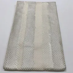 ［6639］袋帯 変わり縞文様 シルバー 六通 正絹 着物 フォーマル