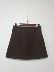 ブラウン Aライン ミニ スカート (1