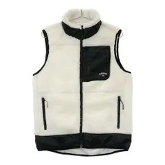 サイズ：M CALLAWAY キャロウェイ  ボア ジップベスト  ホワイト系 [240101603739] ゴルフウェア メンズ ストスト