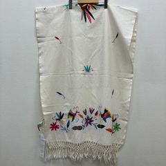 AP147　Stateless　ステートレス　 GRACE CONTINENTAL　グレースコンチネンタル　 ストール　STイダルゴストールC25　綿100％　 アイボリー系　マルチカラー　刺繍　タグ付き　レディース