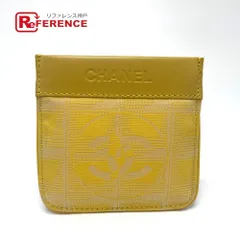 CHANEL シャネル コインケース ニュートラベルライン レザー/PVC イエロー