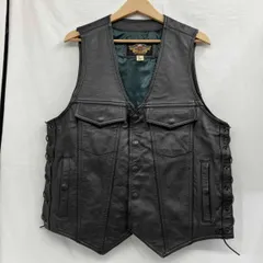 HARLEY DAVIDSON/ハーレーダビッドソン/レザーベスト/ブラック/50128/牛革/ブラック