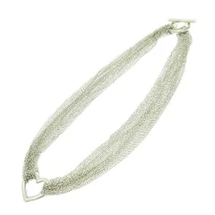 【中古】TIFFANY&Co. ティファニー シルバー オープンハート トグル ネックレス 53.8g 925刻印 528697 ネックレス