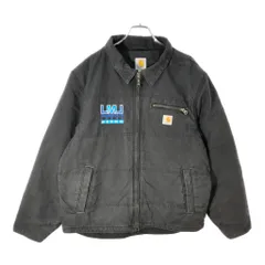 Carhartt カーハート ワークジャケット 企業ロゴ ブラック(メンズ L)中古 古着 X2091