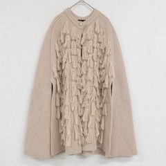 美品 ドゥロワー フリンジ カーディガン ノーカラー ジャケット ロゴ