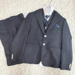 ワンダーファクトリー　WANDER FACTORY 150 男の子　スーツ　卒服　ネイビー　ジャケット　パンツ