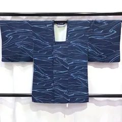 着物・道行コート・正絹・紺地・No.200701-1812・梱包サイズ60