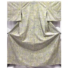 着物・小紋・緑系地・No.200701-1866・梱包サイズ80