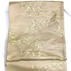 袋帯・松・クリーム系地・未仕立て・No.200701-1882・梱包サイズ60