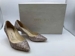 JIMMY CHOO/パンプス/ゴールドグリッター/ピンク/21.5cm