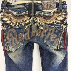 RED PEPPER ブーツカット ジーンズ 両翼 ロゴ刺繍サイズ25 №5203/4 08011904 02