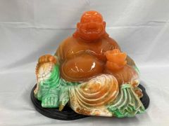 38cm 特大布袋尊 七福神 天然石 布袋様 代金黄金浮彫彫刻 仕様 - メルカリ