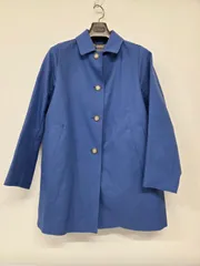 MACKINTOSH LONDON マッキントッシュ ロンドン ステンカラーコート バルカラーコート メンズ 38 ブルー チェック裏地