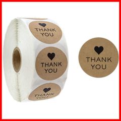 MYLCHBDJ ありがとう サンキューシール Thank you シール ギフトシール ありがとうシール 500枚入り 一枚25mm 母の日 結婚式 誕生日 記念日 感謝の日用 業務用 ステッカー クリスマスのギフトシール