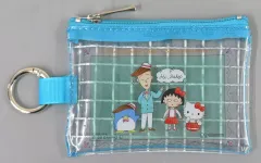 【新品】バッグ 集合(グリーン) ミニクリアポーチ 「ちびまる子ちゃん×サンリオキャラクターズ」