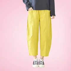 【新入荷】【新品】【送料込】タック入りバルーンシルエットパンツ(L~LL) カラシ色