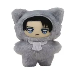 【新品】ぬいぐるみマスコット・ぬいぐるみバッジ 3.リヴァイ・アッカーマン ちみけもますこっと 「進撃の巨人」