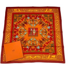 極美品 HERMES エルメス スカーフ シルク100% SWINGING SAINT-GERMAIN
