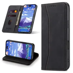 【新品】 Leaisan iPhone 17 Pro Max ケース 手帳型 スマホケース レザー マグネット iPhone17ProMax専用 手帳型 カード収納 い スタンド機能 全面保護 携帯カバー アイフォン17 Pro Max用 手帳ケース -  1