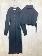 MOUSSY マウジー 010FAH70-6520 LAYERED CAPE ニットドレス ワンピース 黒 ◇■レディース