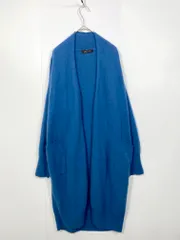 STUNNING LURE スタニングルアー 16A21027 フェレット ウール ロング カーディガン sizeS/青 ■■レディース