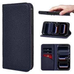 【新品】 NanHou For iPhone 17 Pro Max ケース 本革 手帳型 カバー 耐衝撃 保護 カバー 本革 内蔵マグネッ RFIDト 財布型 携帯カバー カードポケット スタンド機能 に適した アイフォン 17 Pro Max - ロイヤ 1