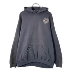 00年代 Lee リー フェード スウェットパーカー 大きいサイズ ボロ ネイビー(メンズ 2XL)中古 古着 X2099