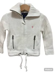Z1730 RALPH LAUREN  ラルフローレン　キッズ　ベビー　パーカー　コットン　ホワイト　女の子　サイズ2T