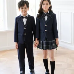 子供 フォーマル 未使用 スーツ 女の子 男の子 卒園式 入学式 スリーピーススーツ キッズ タキシード 子供スーツ 4点セット ジャケット パンツ チェック柄 スカート 蝶ネクタイ リボン キッズスーツ 兄弟 姉妹 お揃い 制服 ylth04