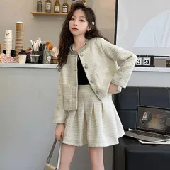 卒業式 女の子 スーツ 即購入OK 入学式 卒園式 子供 上下セット フォーマル パール スカートスーツ ジャケット キッズスーツ セレモニー 子供服 入園式 七五三 発表会 結婚式 スーツセット 2点セット 上品 可愛い 春秋冬 linglan02