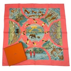 極美品 HERMES エルメス スカーフ シルク100% SWINGING SAINT-GERMAIN