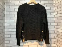 BLUE LABEL CRESTBRIDGE ブルーレーベルクレストブリッジ ブラック 長袖ニット Mサイズ インポート 