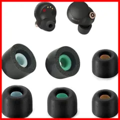 A-Pcas イヤーピース Sony用 1000xm4用 Linkbuds S用 WF-C500用 WIシリーズイヤホン用 WFシリーズイヤホン用 ポリウレタンフォーム素材 ノイズキャンセル低反発イヤーピース 3ペアセット 【S/M/L 3サイズ】 ブラック 