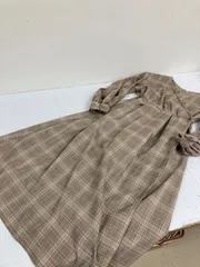 送料無料★NICE CLAUP ナイスクラップ★長袖シャツワンピース　ロングシャツワンピース　チェック柄ワンピース★フリーサイズ　#80119sgg