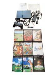 ＜すぐに遊べるセット＞薄型　PS2本体セット（ゲーム10本など）まとめ売り