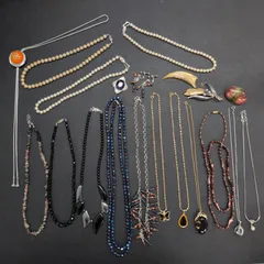 【遺品整理まとめて45】ジュエリー　20点　SILVER多数　18KGF　ネックレス　ブローチ　イヤリング　アクセサリー
