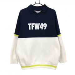 極美品/メンズM】TFW49 グリーン モックネック ニット ゴルフウェア