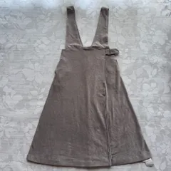 【タグ付未使用】コーデュロイ ジャンパースカート M グレージュ サロペットスカート