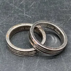 T399ペア　THE KISS　シルバーリング　指輪 メンズ シルバー刻印　ザキッス　13号、11号　2点セット