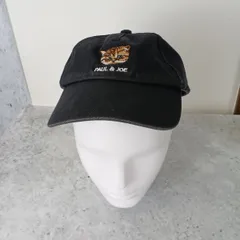 PAUL&JOE ポール&ジョー コットンキャップ ブラック 猫 刺繍 〇□