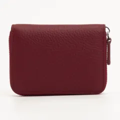 【新品・未使用】 二つ折り 財布 レディース ミニ財布 スキミング防止 じゃばら カード入れ 大容量 小銭入れ 牛革 本革 レザー シボ革 コンパクト かわいい おしゃれ きれいめ WineRed ワインレッド 深紅 レッド 赤 STY-59735-CPM9