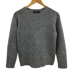 レイジブルー RAGEBLUE セーター ニット ラウンドネック プルオーバー 無地 長袖 L グレー