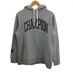 チャンピオン CHAMPION coen パーカー フーディー プルオーバー スウェット ロゴ プリント 長袖 MEDIUM グレー 黒 ブラック