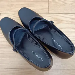 fuwaraku ブラック ストラップパンプス 23.0 EEE