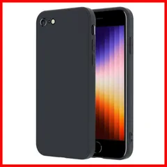 iPhone SE ケース 第2世代 第3世代 iPhone7 / 8 スマホケース TPU シリコン 軽量 薄型 衝撃吸収 アイフォン カバー 4.7インチ PinLiSheng(ブラック iPhone SE2 iPhone SE3 iPhone8 iPh