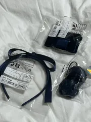ネイビー色 ヘア アクセサリー 3種 まとめ出品 新品